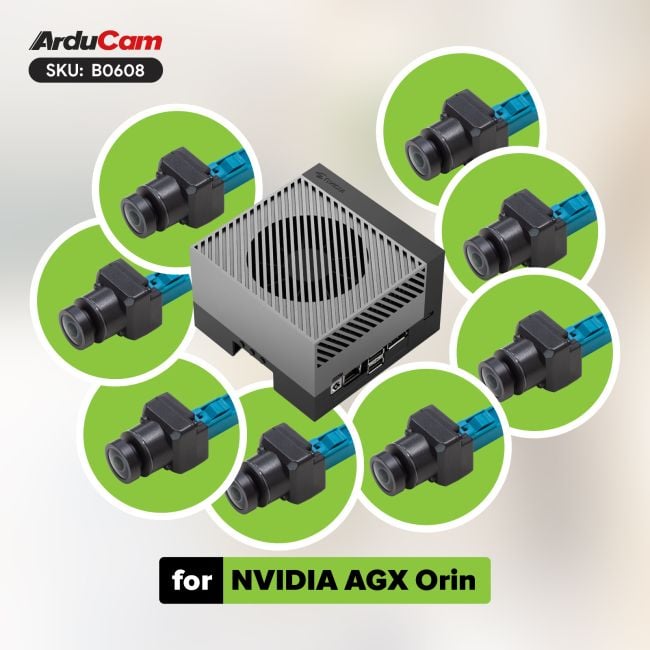 3MP ISX031 8-Channel GMSL2 Camera Kit for NVIDIA Jetson AGX Orin