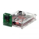 Front View Arduino CC3200 UNO Board in An Acrylic Case with A Camera