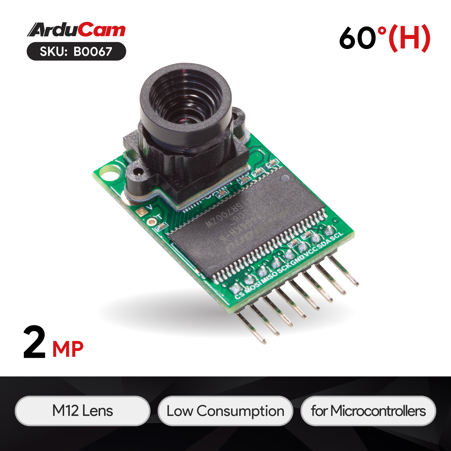 Arducam Mini 2MP Plus - OV2640 SPI Camera Module for Arduino UNO Mega2560  Board & Raspberry Pi Pico - Arducam