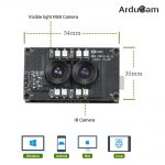 arducam stereo usb 2 uvc camera dual ir dimension and compatibility