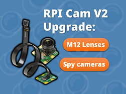 Use M12 Lenses on Raspberry Pi Camera V2 with Ease for Wide Angle, Telephoto and Macro Shooting, or Even Turn It into a Spy Camera