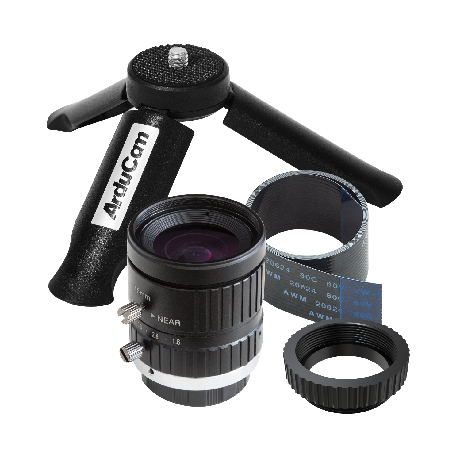 Arducam C-Mount Lens Bundle for Raspberry Pi HQ Camera, 16mm Focal 