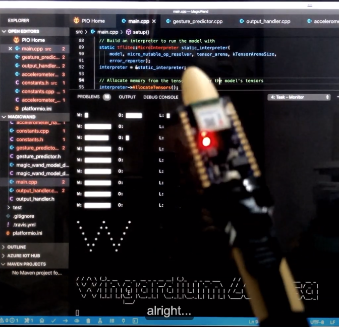 magic wand on Arduino Nano 33 BLE Sense