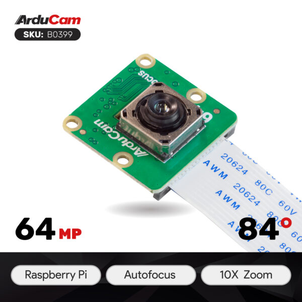 Arducam 64mp high resolution camera module for Raspberry Pi