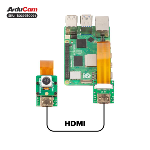 Arducam 64MP HDMI Pi B0399B0091 8