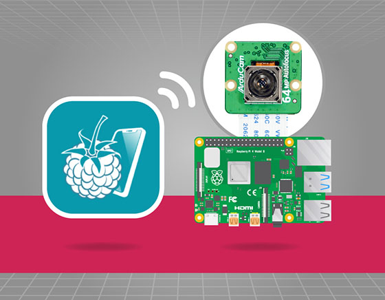 use an app to control a 64mp camera module