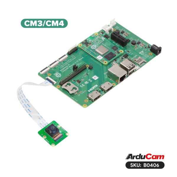 Arducam 12MP IMX378 camera module for Pi with wide angle B0406 4