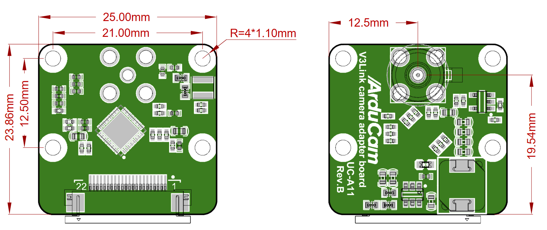Arducam IMX219 V3Link FPD-Link SerDes Camera Kit for Raspberry Pi - Arducam